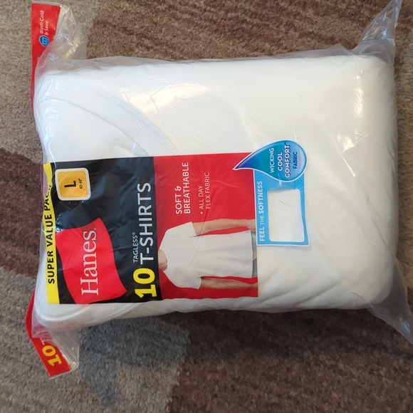 Hanes Shirts Hanes Mens Super Value Pack White Crew Tshirt Undershirts Pack Poshmark